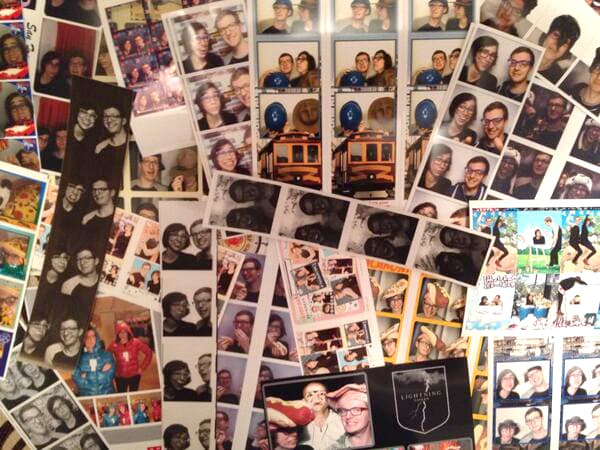 Pile of photobooth photos